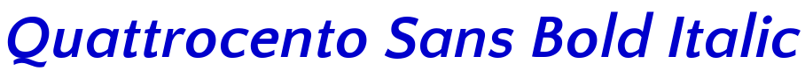 Quattrocento Sans Bold Italic шрифт